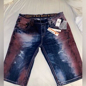 Men’s size 36 rock revival jean shorts NEW WITH TAGS